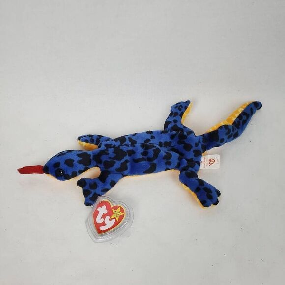 Ty 1995 Original Beanie Baby Lizzy the Lizard w/ tag errors Mint condition - Picture 1 of 5